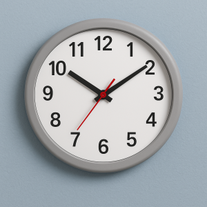 Clocks with an anti-ligature design installed in a behavioral health room, showing secure, flush-mounted design.